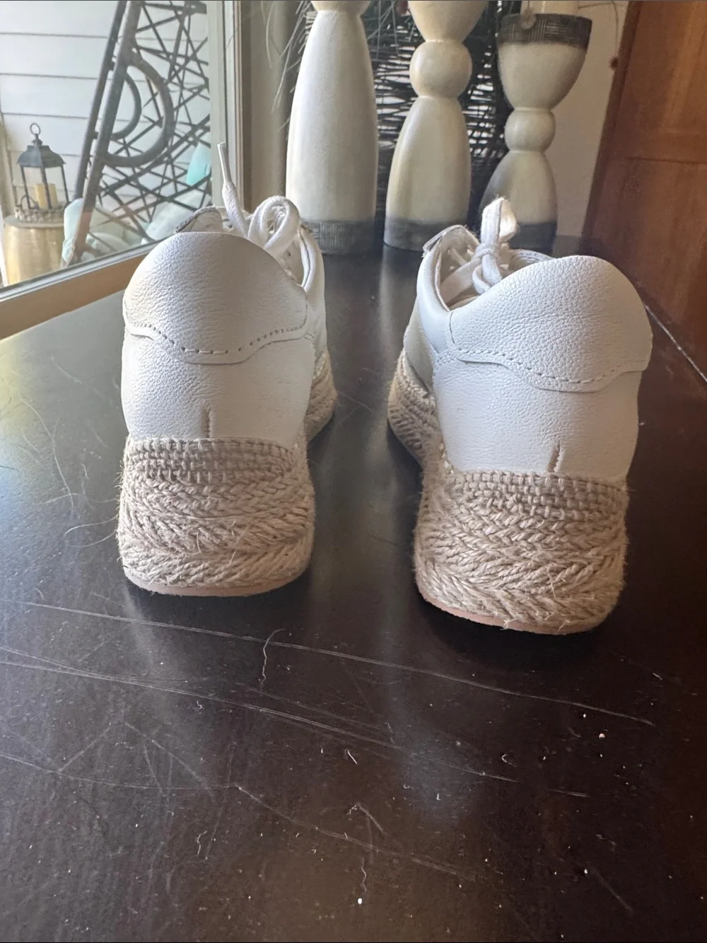 Dolce Vita Cream Lace-Up Platform Espadrille Sneaker